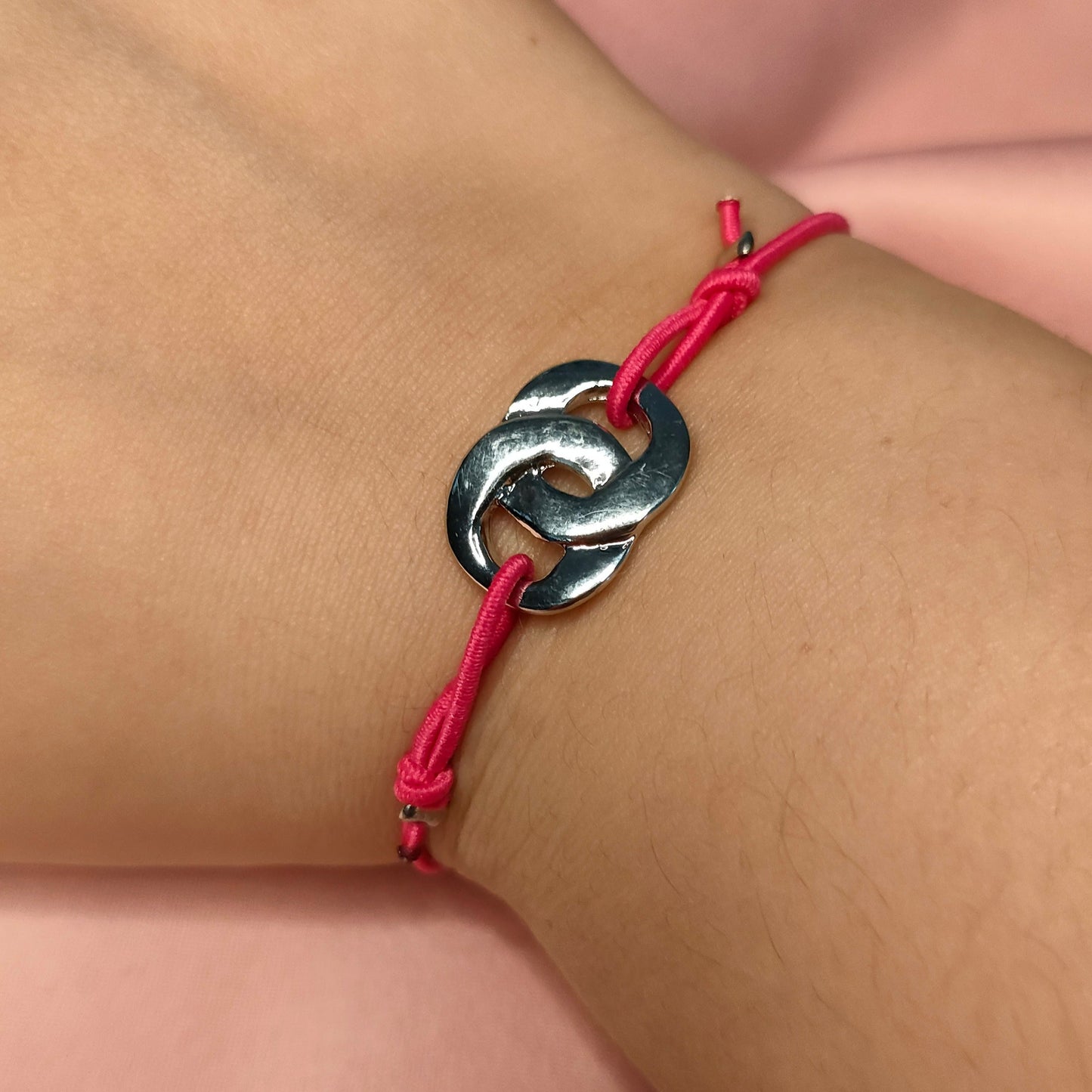 Bracelet élastique infini argenté