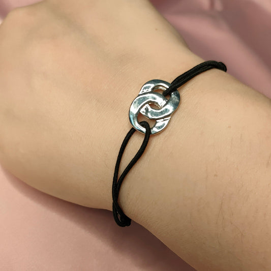 Bracelet élastique infini argenté