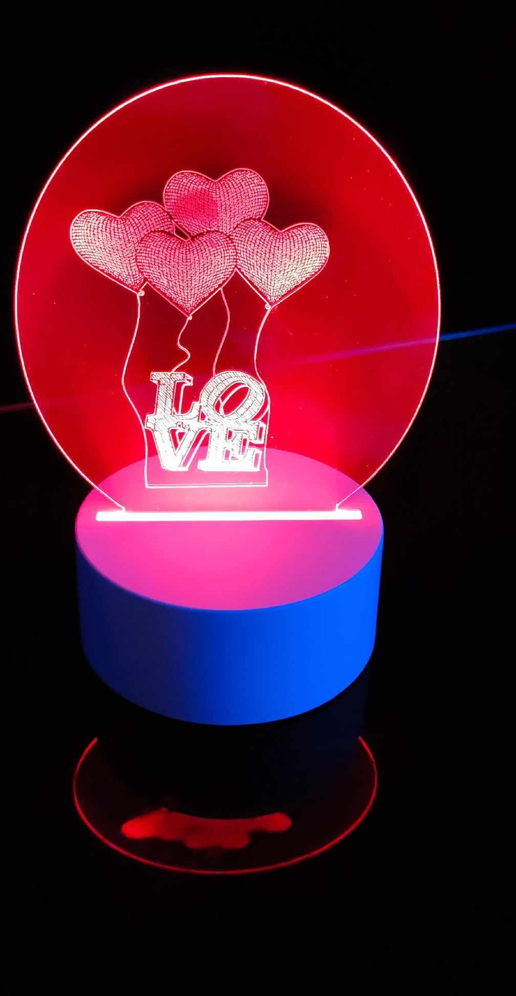 Lampe led personnalisée love