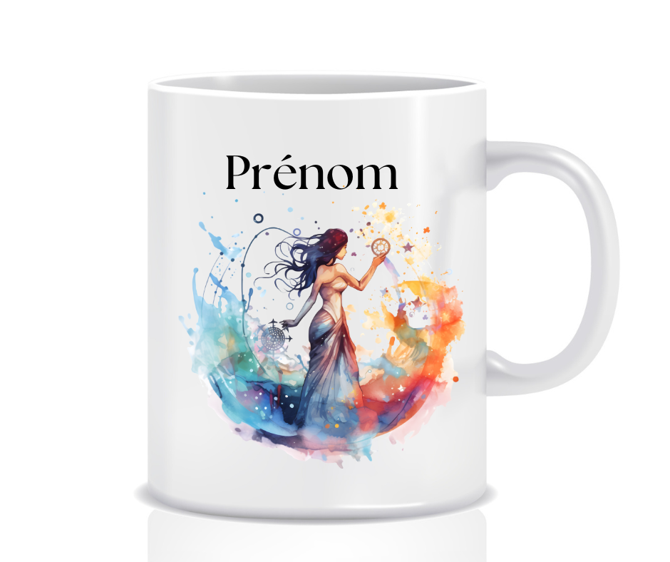 TASSE ZODIAQUE VERSEAU + PRENOM