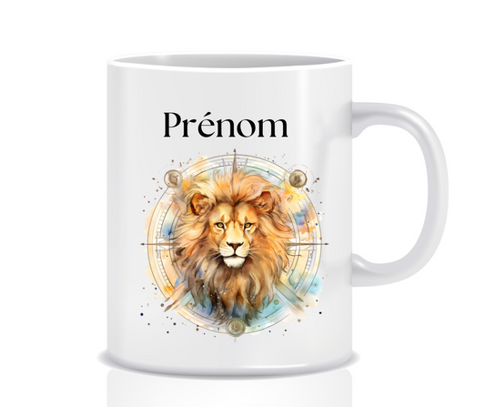 TASSE ZODIAQUE LION + PRENOM