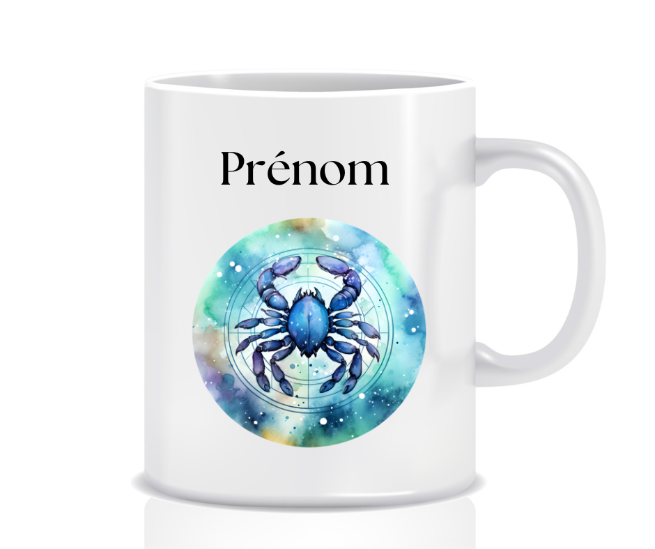 TASSE ZODIAQUE CANCER+ PRENOM