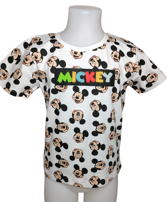 Tee shirt mickey multicolore blanc